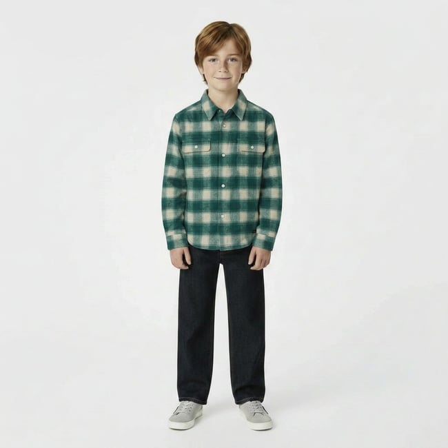 Chemise  - Très bon état vert <span itemprop=