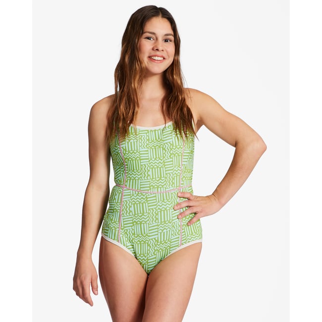 Springsuit Long Jane court 1/1MM CROSS STEP bleu take a trip <span itemprop=