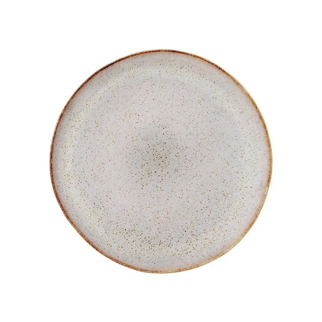 Assiette en grès nature SANDRINE Couleur couleur <span itemprop=