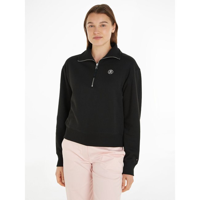 Felpa-shirt collo alto nero TOMMY HILFIGER