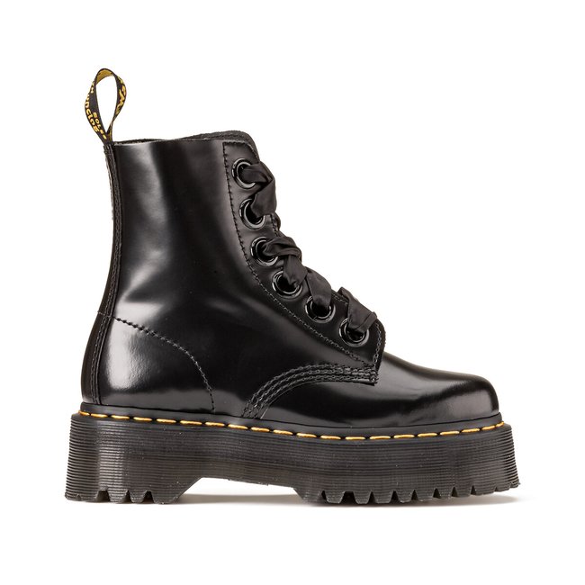 Boots piattaforma in pelle Buttero Molly nero DR. MARTENS