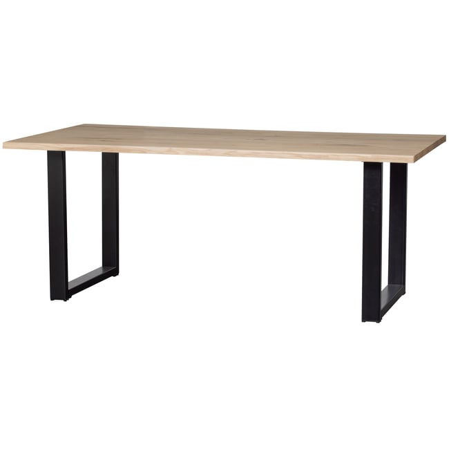 Table à manger en chêne 6 couverts TABLO-B U-PIED Couleur bois 180cm <span itemprop=