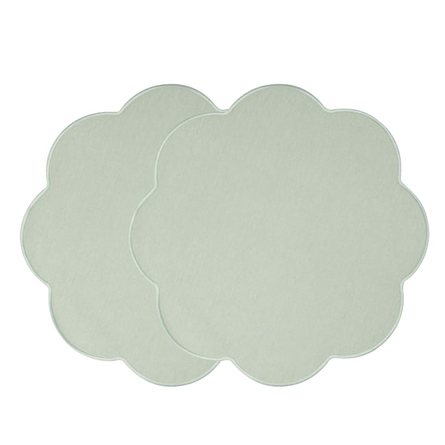 Serviette, 2 Pieces FLEUR vert <span itemprop=