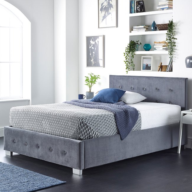 Side Opening Ottoman Storage Bed, steel, ASPIRE