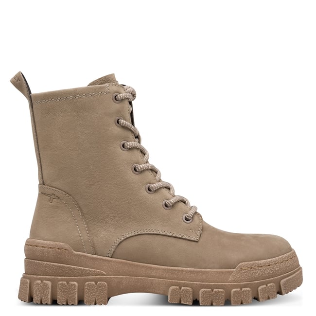 Bottine à talon marron taupe <span itemprop=