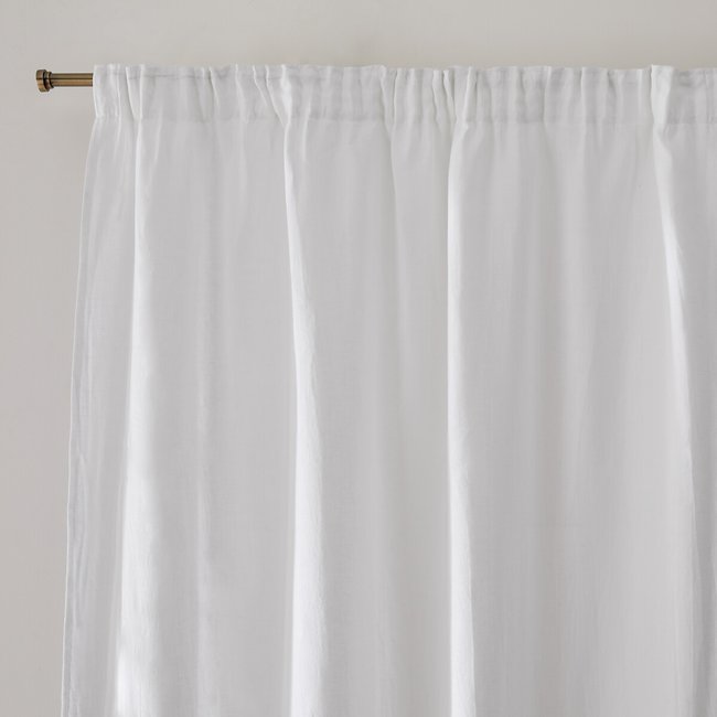 Onega washed linen curtain with gathers - LA REDOUTE INTERIEURS