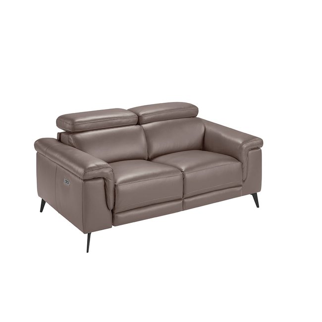 Canapé en cuir de vachette Couleur marron vison <span itemprop=