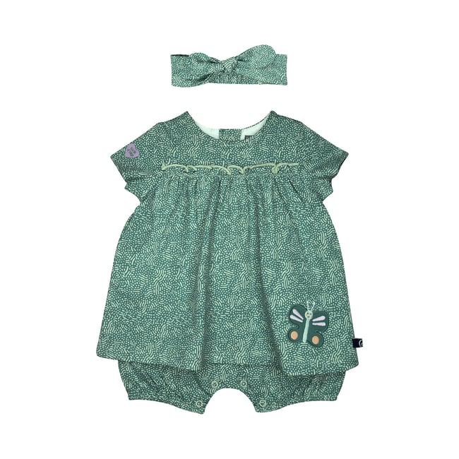 Combirobe bandeau nine naissance vert <span itemprop=