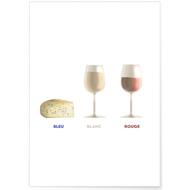 Affiche Bleu Blanc Rouge Couleur blanc <span itemprop=