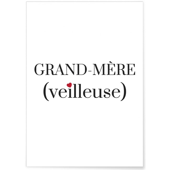 Affiche Grand-Mère(veilleuse) Couleur blanc <span itemprop=