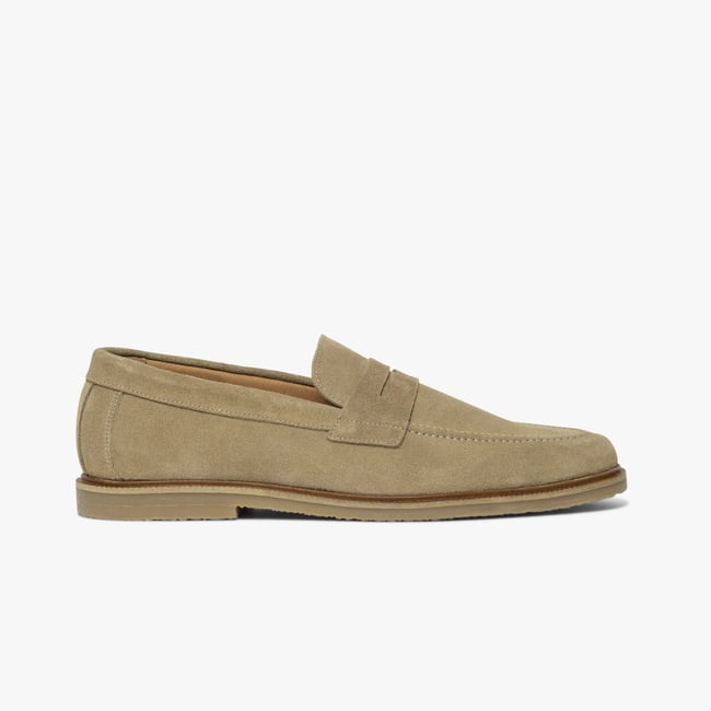 Mocassin en cuir PAUL beige <span itemprop=
