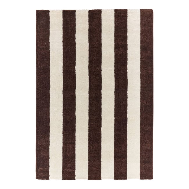 Tapis intérieur rectangulaire contemporain PABLO Couleur marron / blanc <span itemprop=