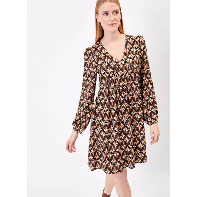 Robe évasée imprimée rétro ITA - PRINCESSE NOMADE