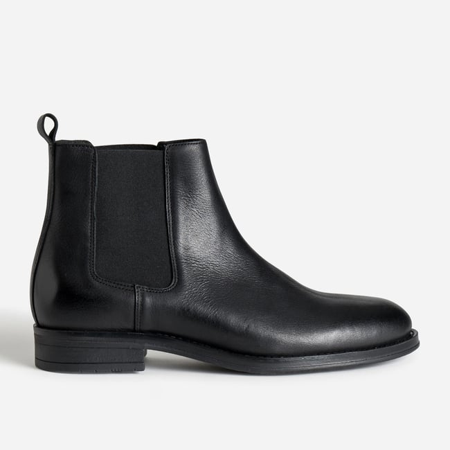 Boots en cuir BOBY noir <span itemprop=