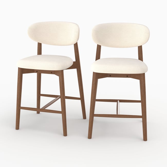 Chaise de bar Yuna tissu - YUNA - MAISON PAVANE