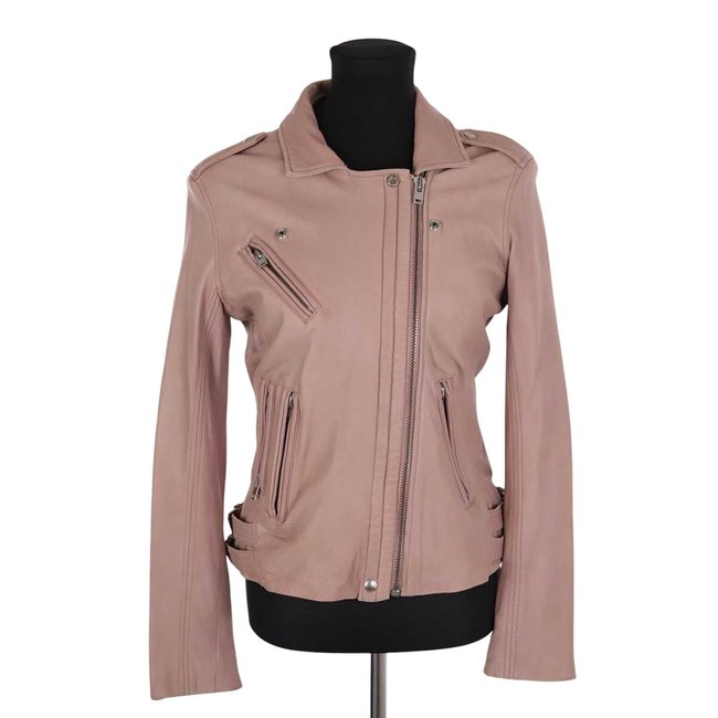 Veste en cuir - Très Bon État rose <span itemprop=