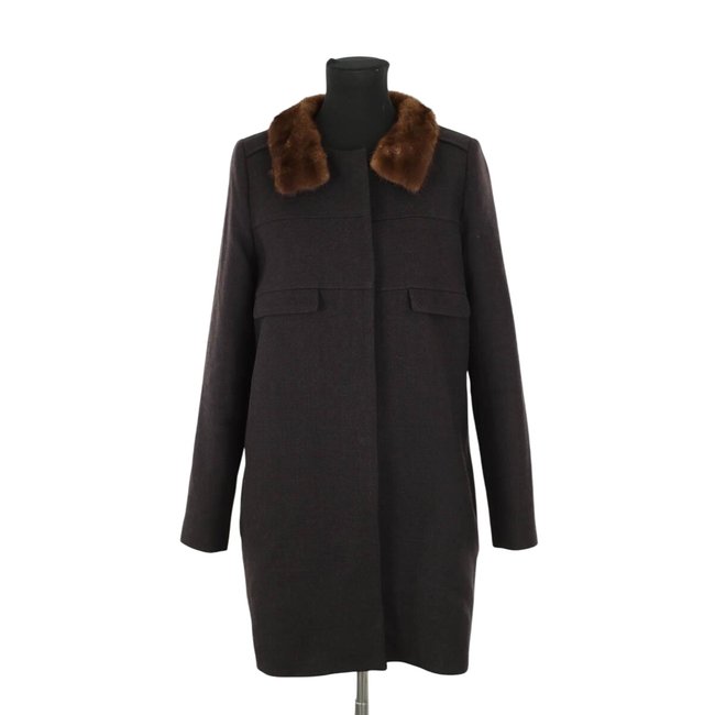 Manteau en laine - Très Bon État marron <span itemprop=
