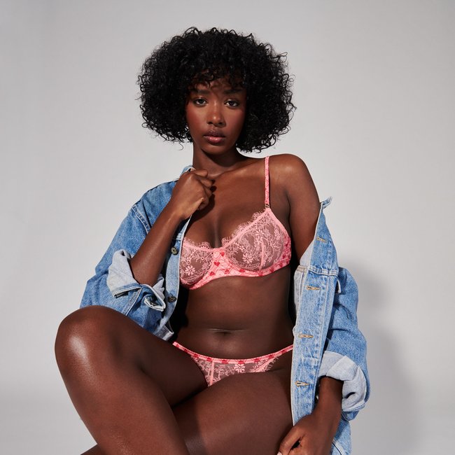 Soutien-gorge corbeille en satin imprimé PRECIOUSIZ PRI - UNDIZ
