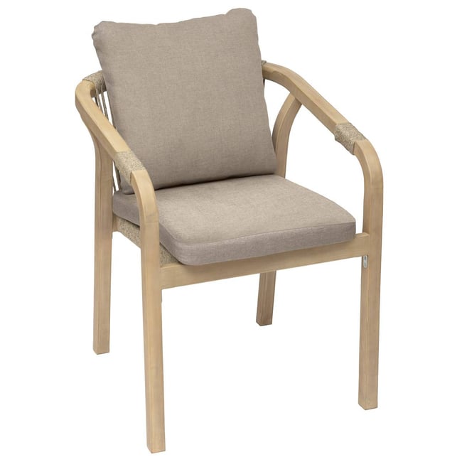 Fauteuil de jardin empilable PAPOUASIE taupe <span itemprop=