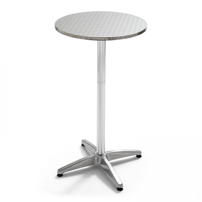 Table de bar, table haute en aluminium, BRIXTON gris <span itemprop=