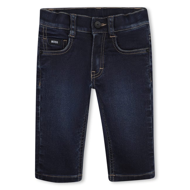 Pantalon en denim stone pulverisation <span itemprop=