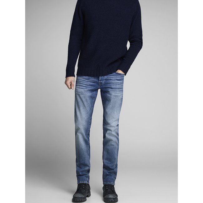 Джинсы узкие стретч Glenn голубой JACK & JONES