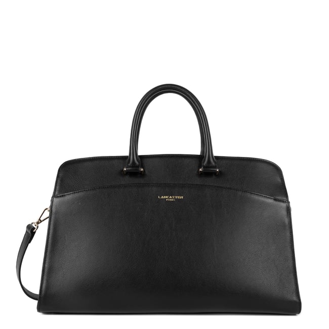 Très grand sac cabas main MADEMOISELLE BONNIE noir <span itemprop=