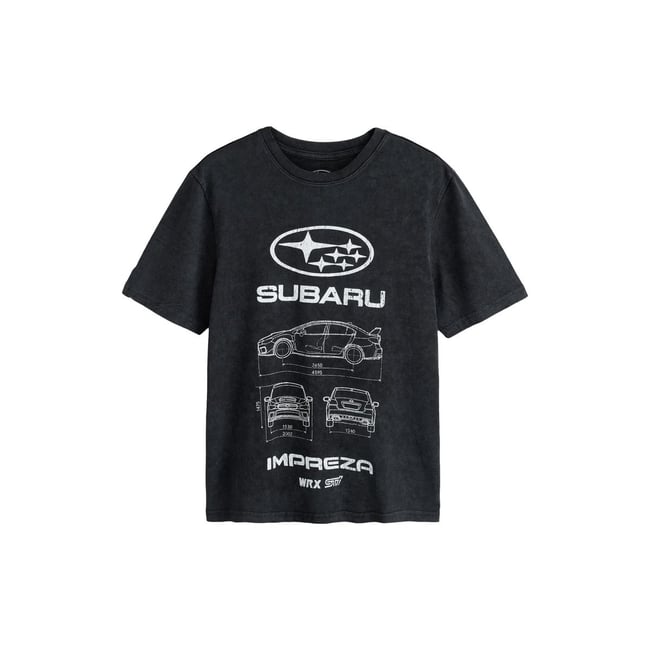 T-shirt coupe décontractée subaru noire <span itemprop=