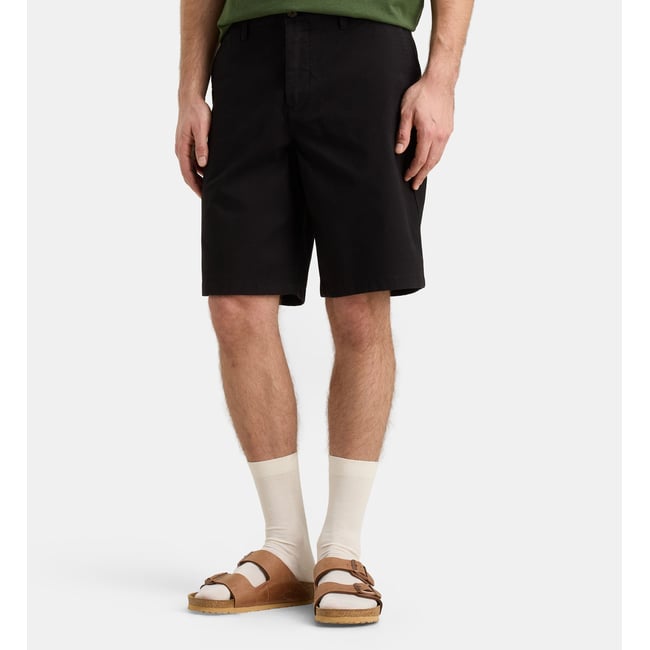 Bermuda droit uni bermuno coton bio noir <span itemprop=