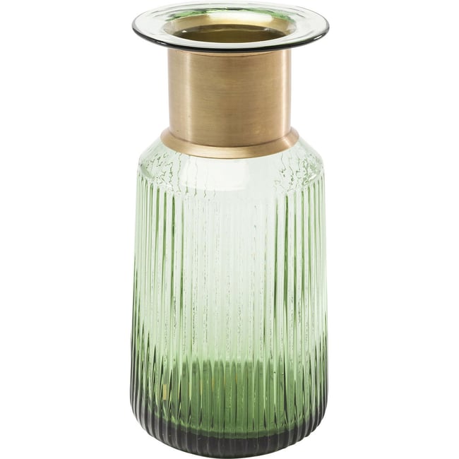 Vase en verre texturé, BARFLY Couleur vert <span itemprop=