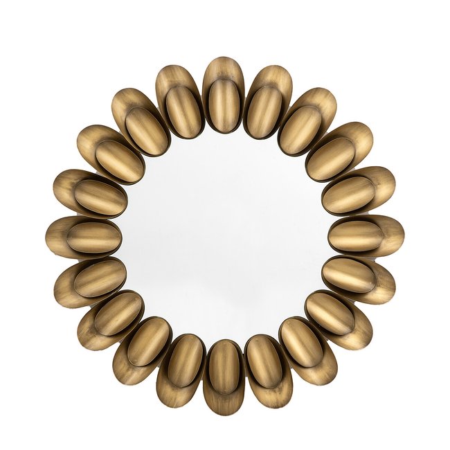 94cm Bronze Metal Round Mirror, bronze, ÉDITÉ