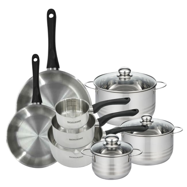 2 poêles 24/28, 3 faitouts 16/20/24, 3 casseroles 12/16/20 inox|noir <span itemprop=