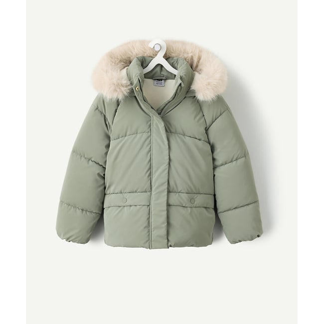 Hooded Padded Jacket, khaki, TAPE A L'OEIL