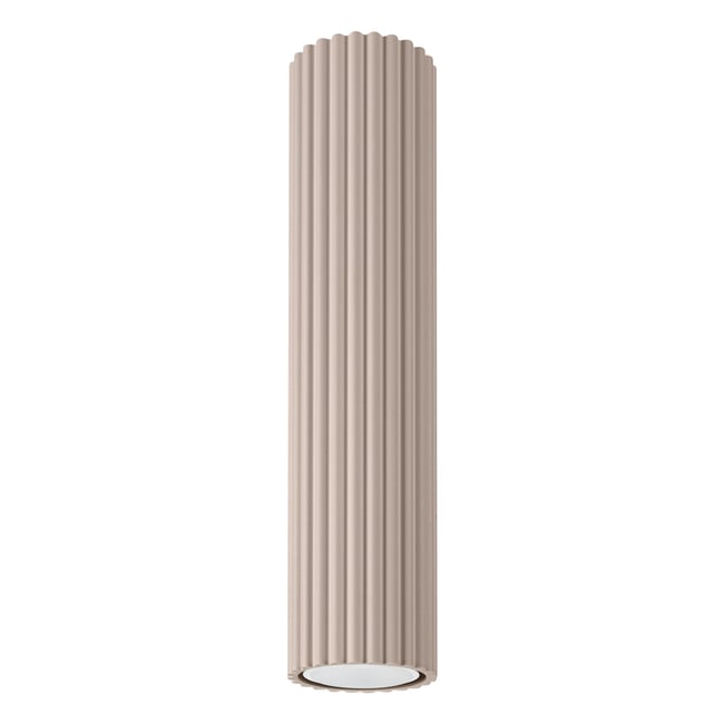 Plafonnier Aluminium Taupe GU10 1 Karbon Couleur marron <span itemprop=