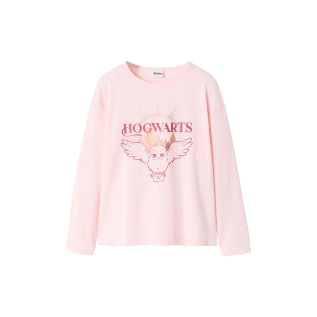 T-shirt manches longues Harry Potter rose pâle <span itemprop=