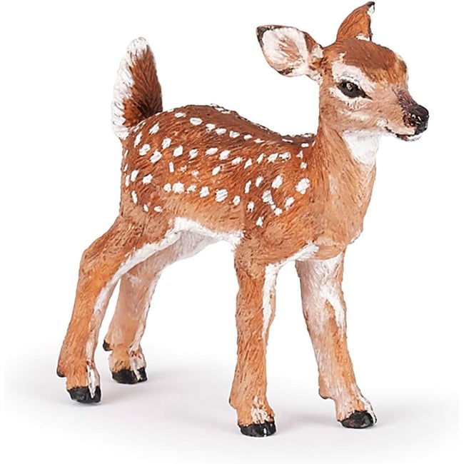 Figurine Faon de Virginie marron <span itemprop=