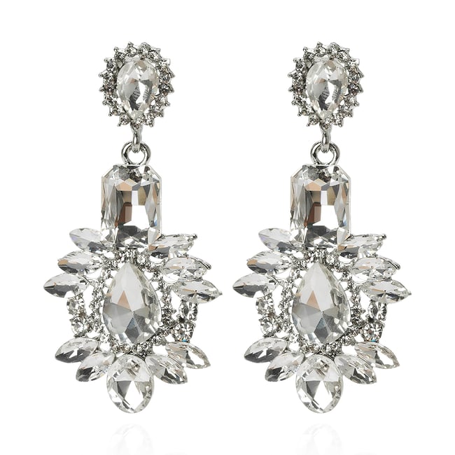 Boucles d'oreilles pendantes CLIPPER argenté <span itemprop=