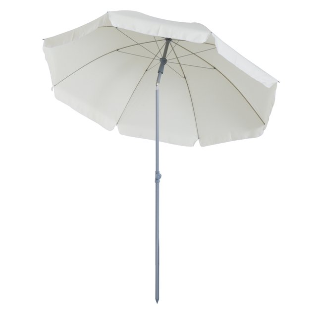 Parasol inclinable octogonal Ø 2,2 x 2,3 H m crème crème <span itemprop=