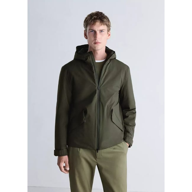Veste compactable imperméable avec garnissage Thermore® vert foncé <span itemprop=