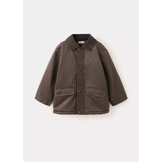 Manteau ciré marron <span itemprop=