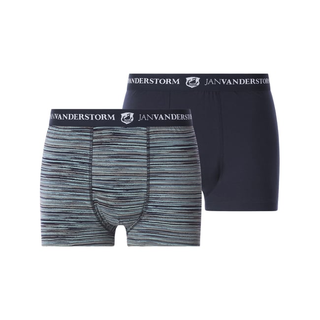 Lot de 2 boxers RUNEBORG bleu <span itemprop=