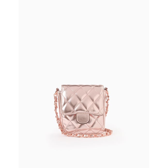 Sac Matelassé Brillant rose clair <span itemprop=