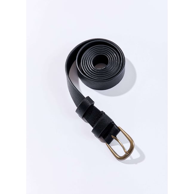 Ceinture en cuir avec boucle en métal MAZ - LA FIANCÉE
