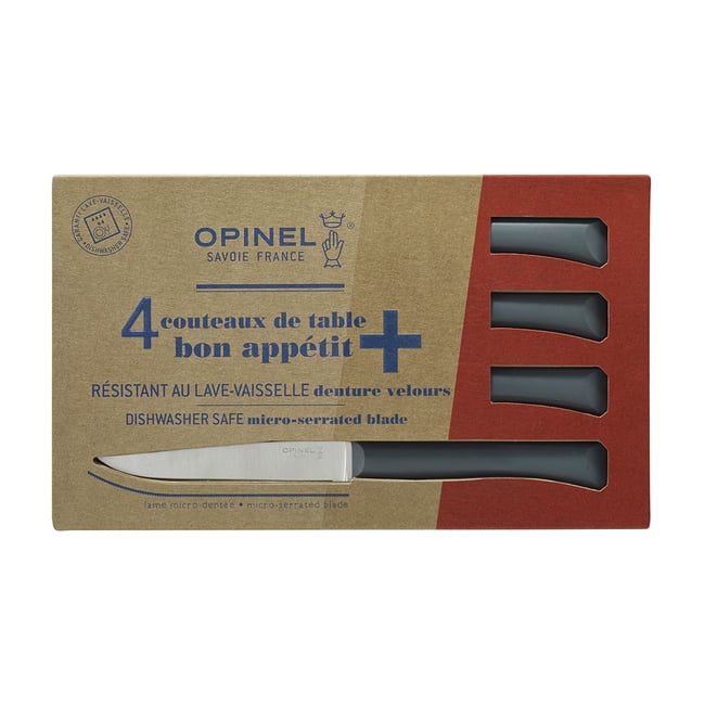 Couteau Bon Appétit 4 couteaux gris <span itemprop=