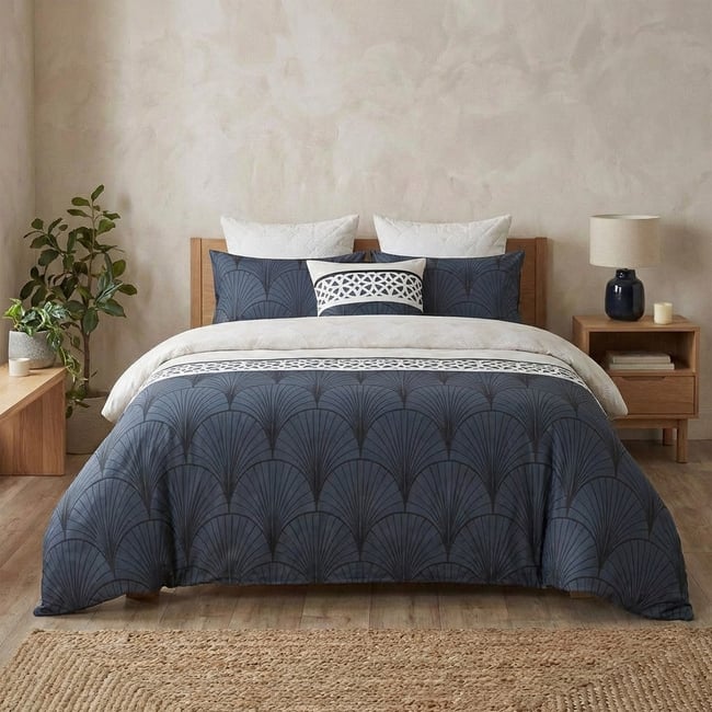 Parure de lit - Housse de couette Coton 57 fils multicolore <span itemprop=