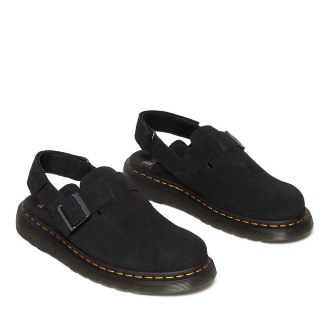 Mules fermées Jorge II en cuir suede noir <span itemprop=