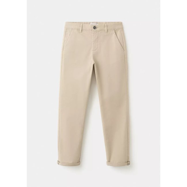 Pantalon chino avec ourlet sable <span itemprop=