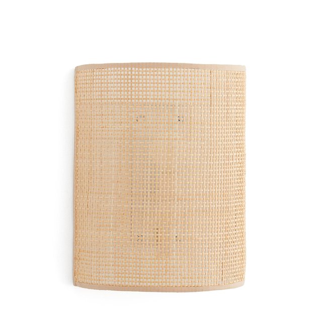 Wandlamp in gevlochten rotan, Dolkie <span itemprop=