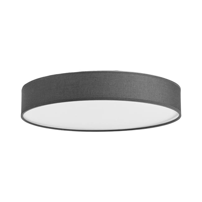 Plafonnier en textile moderneLED, Saira Couleur gris, blanc <span itemprop=