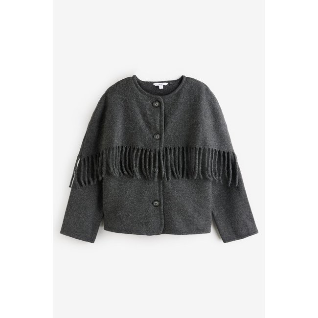 Manteau de cocher avec cape gris anthracite <span itemprop=